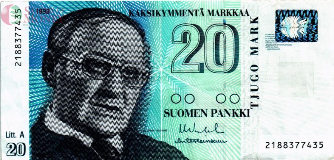 ФИНЛЯНДИЯ 20 МАРОК (Litt. A) 1