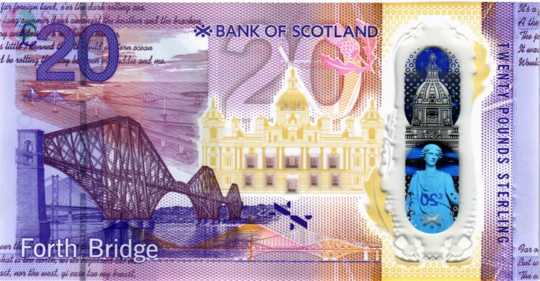 ШОТЛАНДИЯ 20 ФУНТОВ (BANK OF SCOTLAND) 2