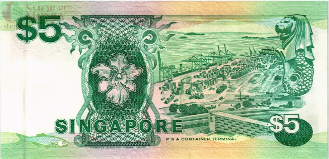 СИНГАПУР 5 ДОЛЛАРОВ (Thomas de la Rue) 2