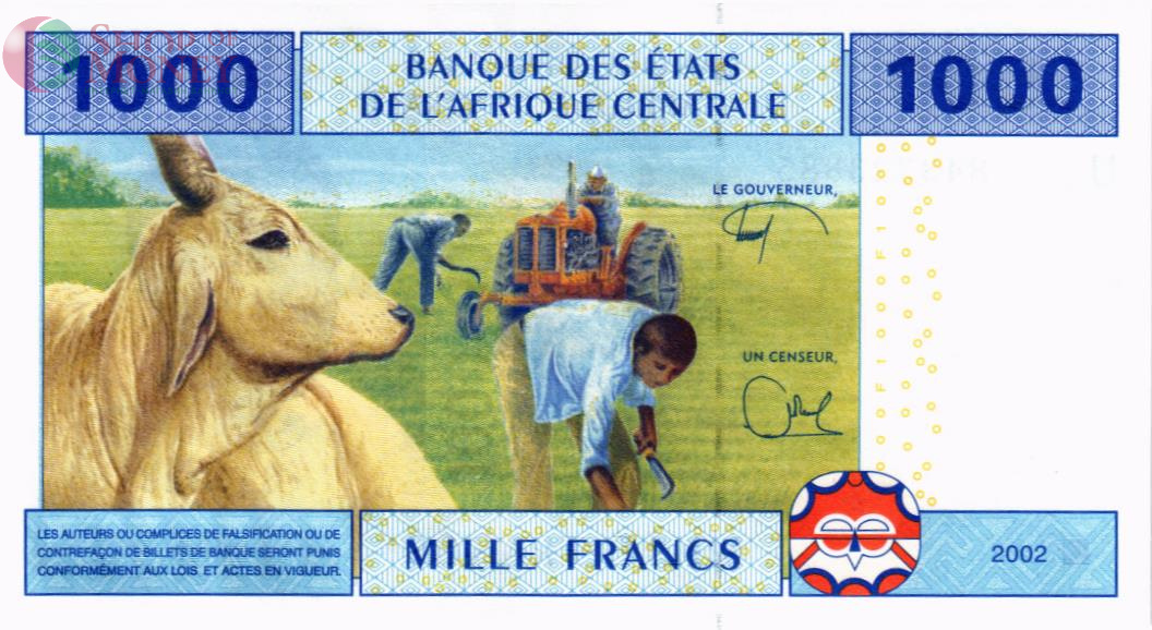 ЦЕНТРАЛЬНАЯ АФРИКА 1000 ФРАНКОВ 2
