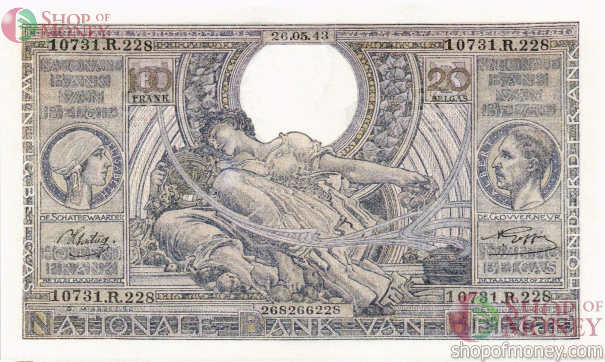 БЕЛЬГИЯ 100 ФРАНКОВ 1