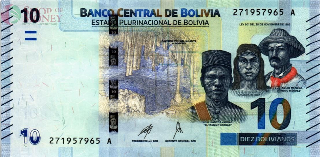 БОЛИВИЯ 10 БОЛИВИАНО 1