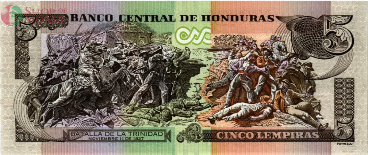 ГОНДУРАС 5 ЛЕМПИР 2