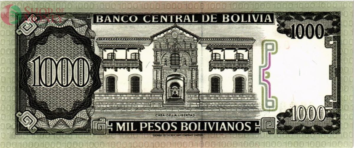БОЛИВИЯ 1000 БОЛИВИАНОС 2