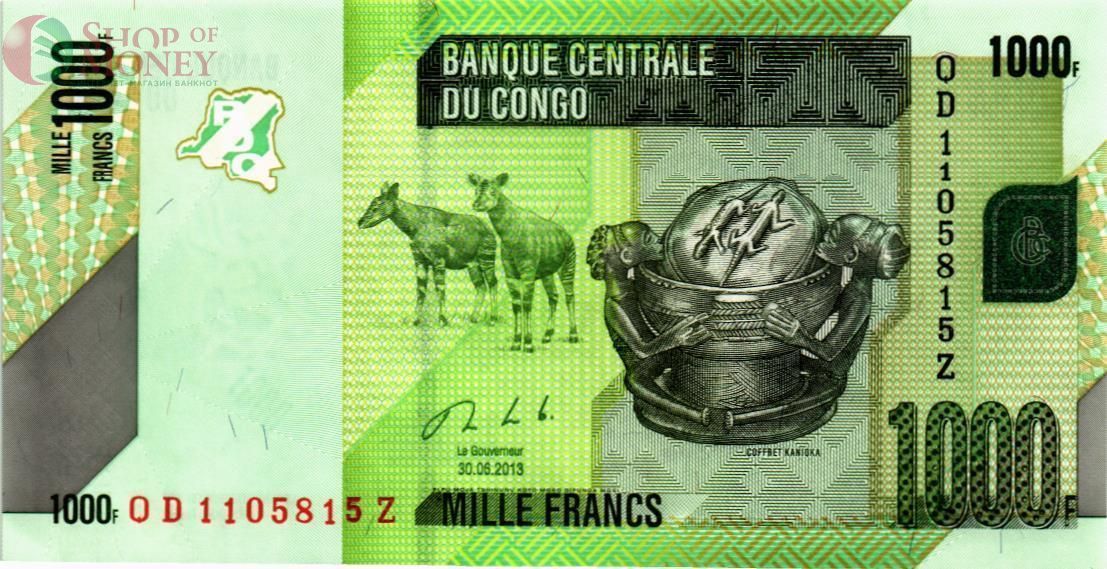 КОНГО ДР 1000 ФРАНКОВ 1