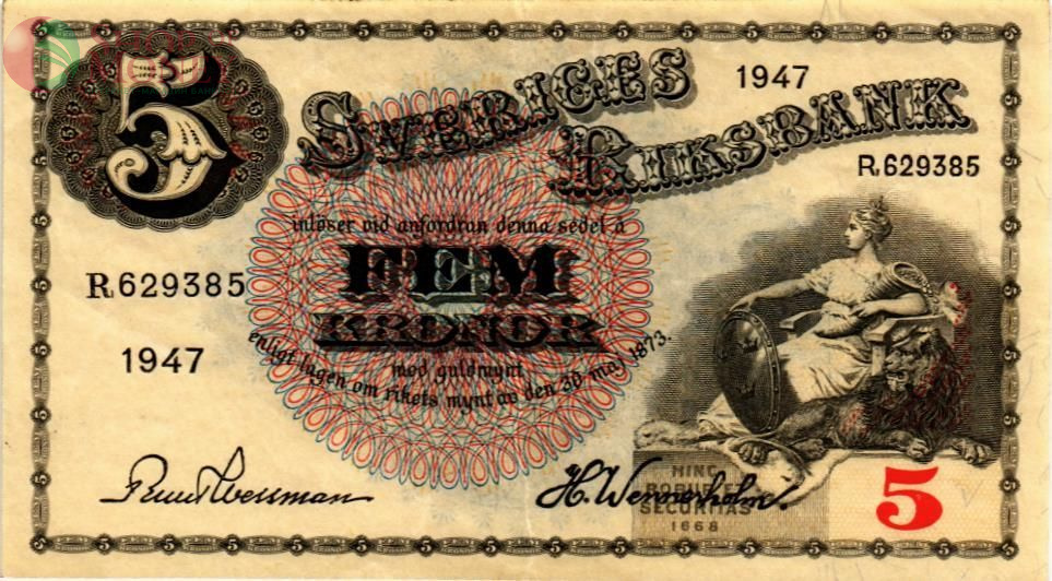 ШВЕЦИЯ 5 КРОН 1