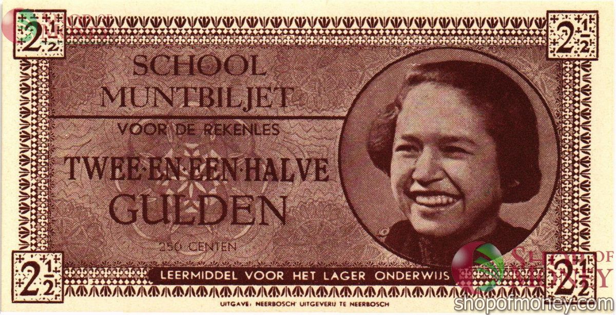 НИДЕРЛАНДЫ 2.5 ГУЛЬДЕНА (ШКОЛЬНЫЕ ДЕНЬГИ) 1