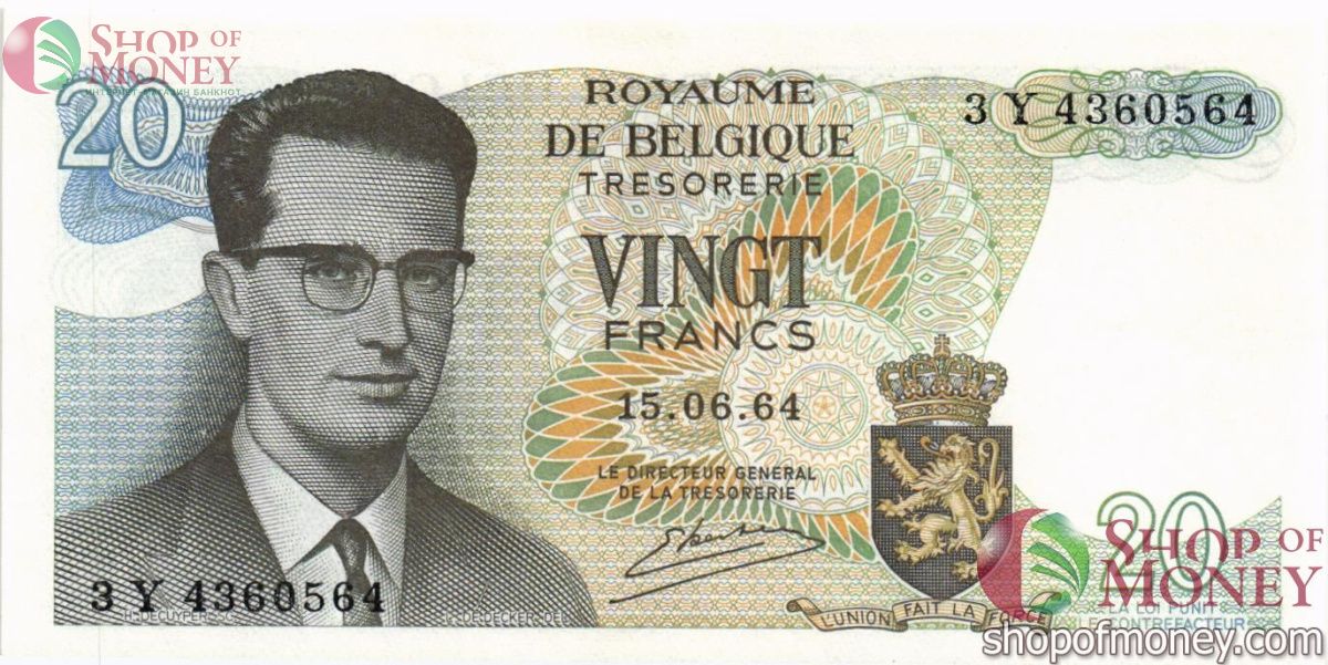 БЕЛЬГИЯ 20 ФРАНКОВ 1