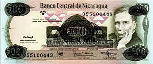 НИКАРАГУА 100000 КОРДОБА (НАДПЕЧАТКА) 1