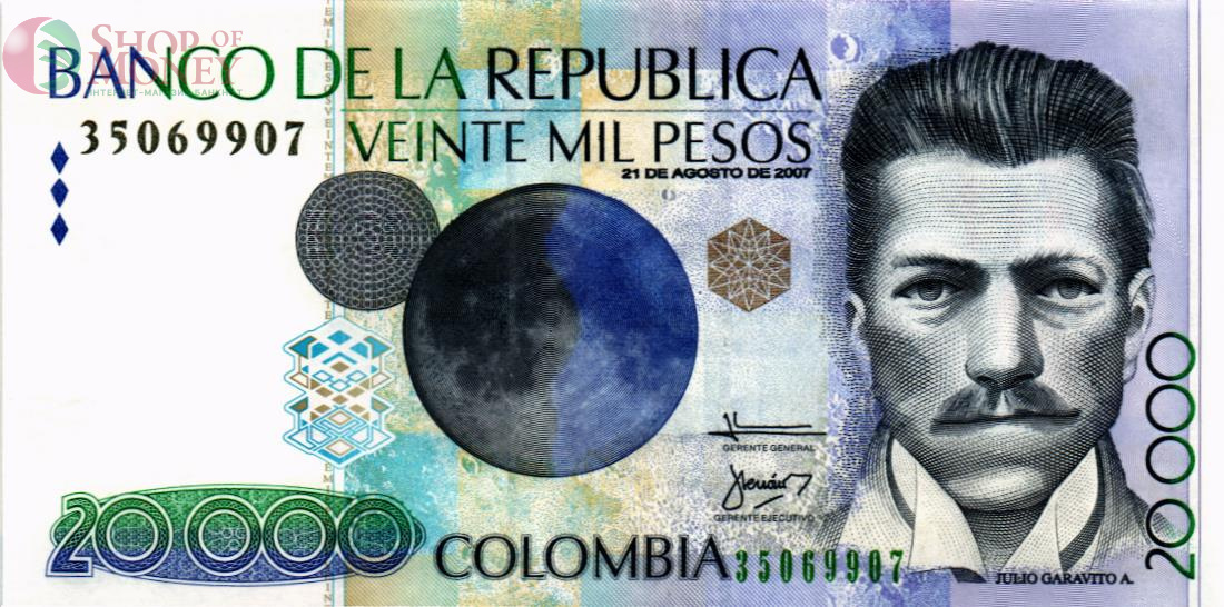 КОЛУМБИЯ 20000 ПЕСО (21.08.2007) 1