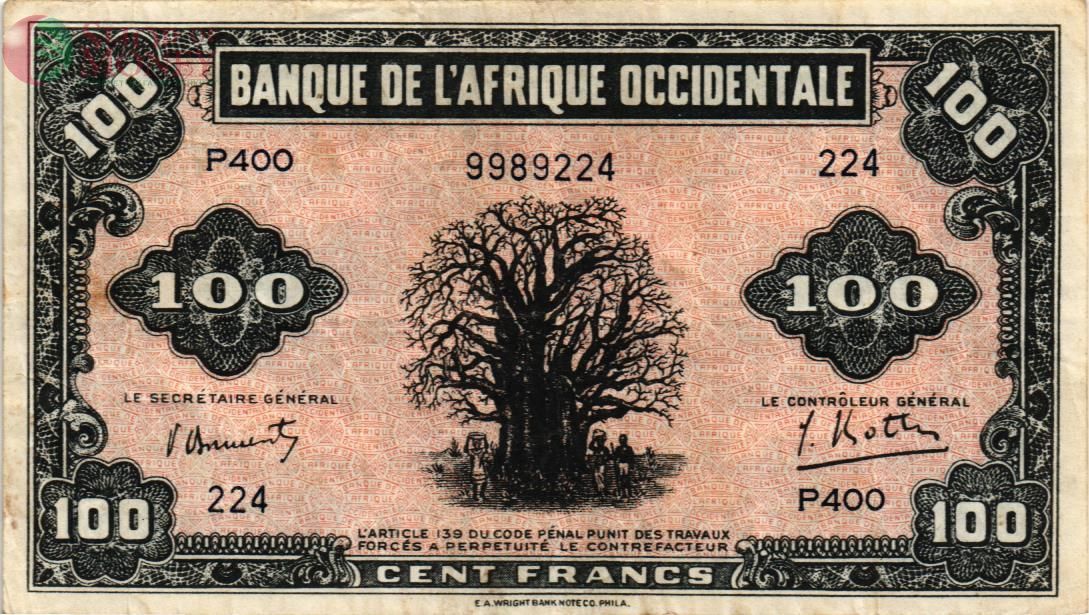 WAS - ЗАПАДНАЯ АФРИКА 100 ФРАНКОВ 1