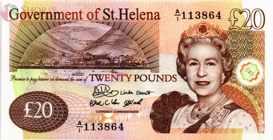 ОСТРОВ СВЯТОЙ ЕЛЕНЫ 20 ФУНТОВ 1