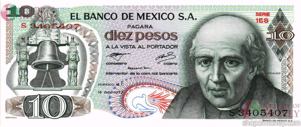 МЕКСИКА 10 ПЕСО (СЕРИЯ-1ES) 1