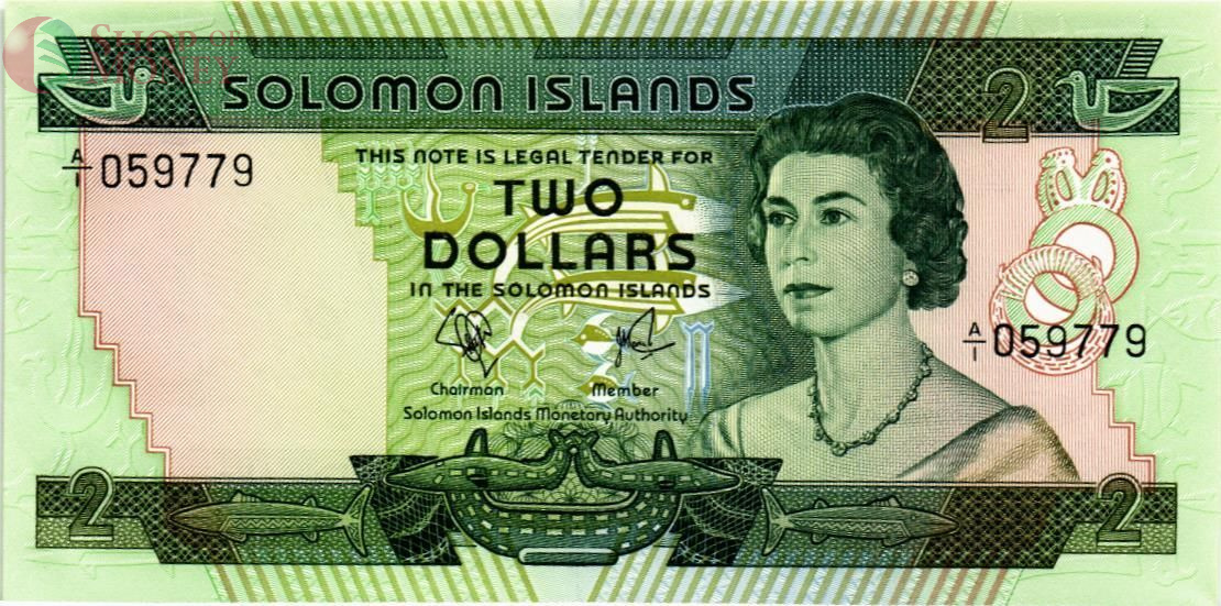 СОЛОМОНОВЫ ОСТРОВА 2 ДОЛЛАРА 1