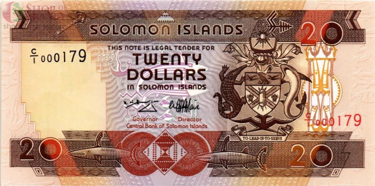 СОЛОМОНОВЫ ОСТРОВА 20 ДОЛЛАРОВ 1
