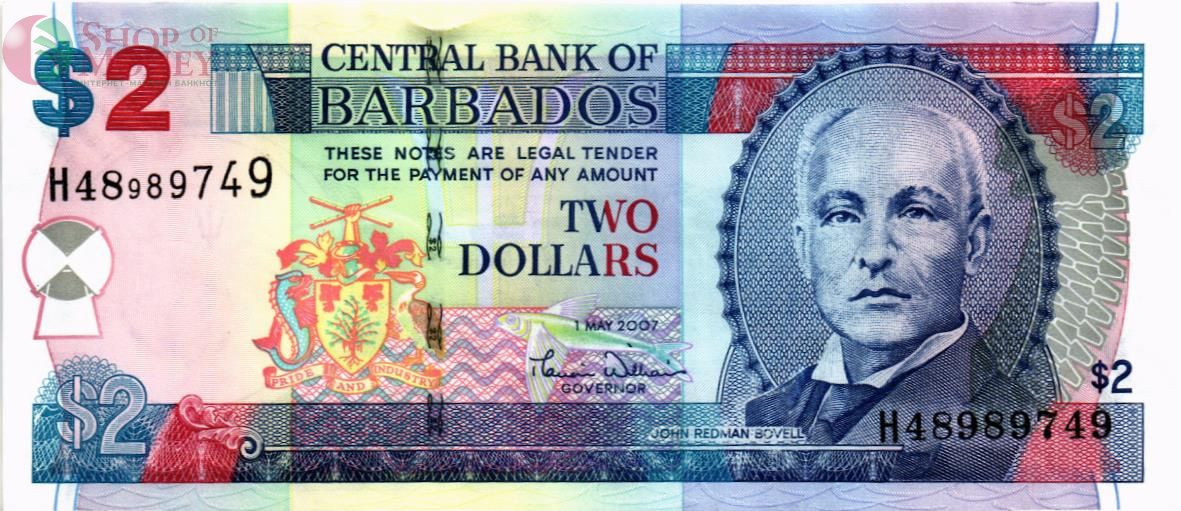 БАРБАДОС 2 ДОЛЛАРА 1