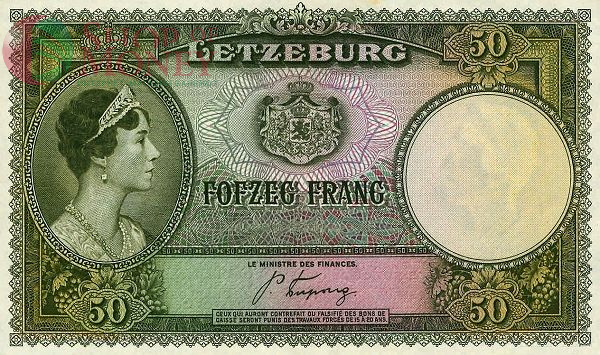 ЛЮКСЕМБУРГ 50 ФРАНГ 1
