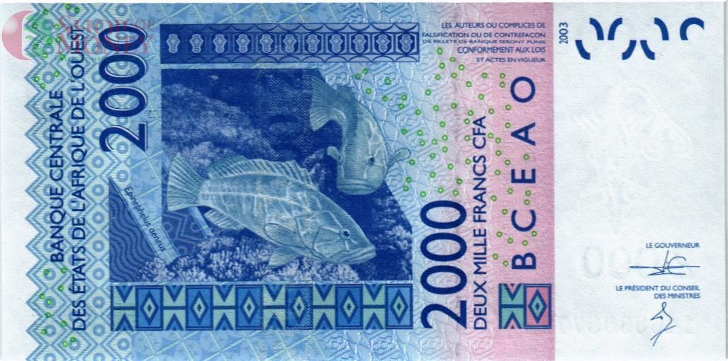 WAS - СЕНЕГАЛ 2000 ФРАНКОВ (K) 2