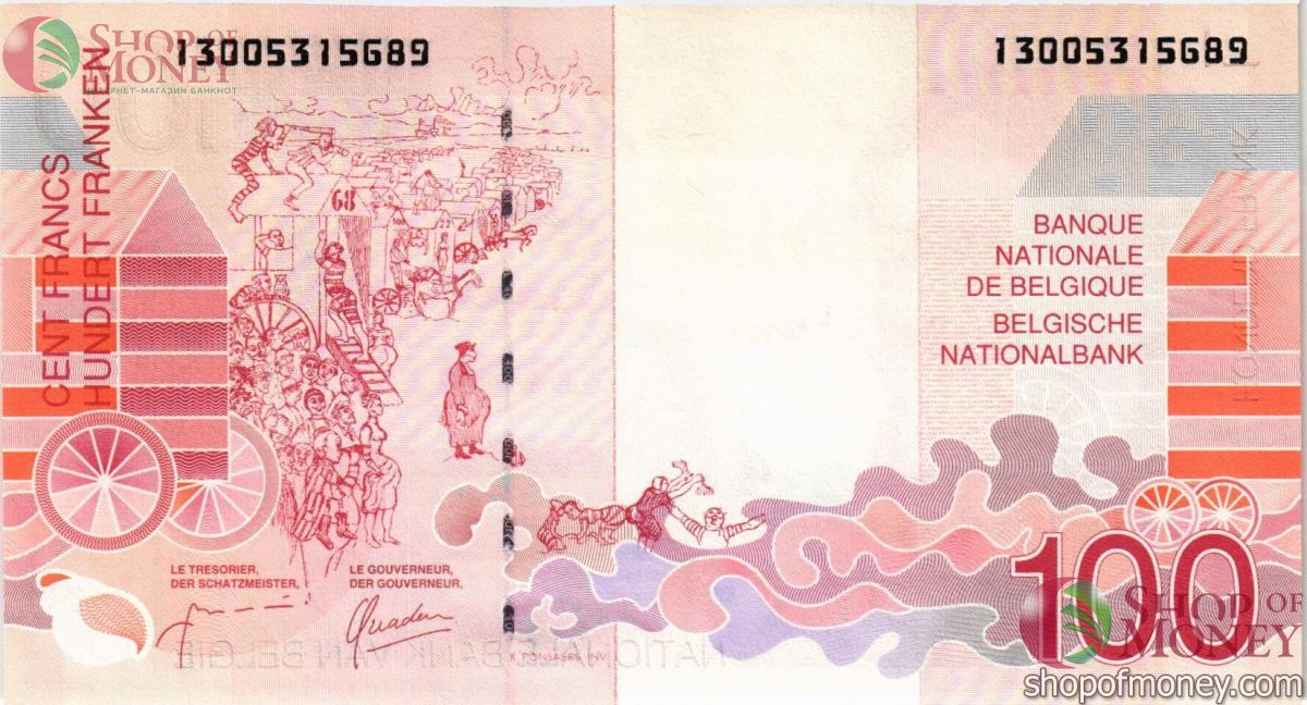 БЕЛЬГИЯ 100 ФРАНКОВ 2