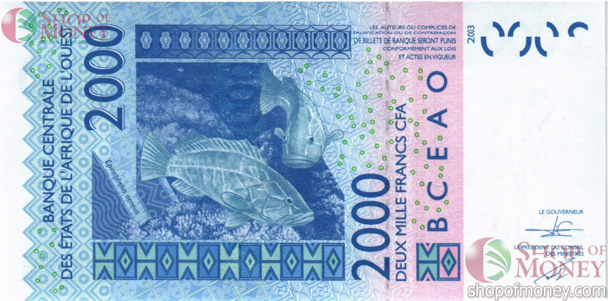 КОТ-Д'ИВУАР 2000 ФРАНКОВ 2