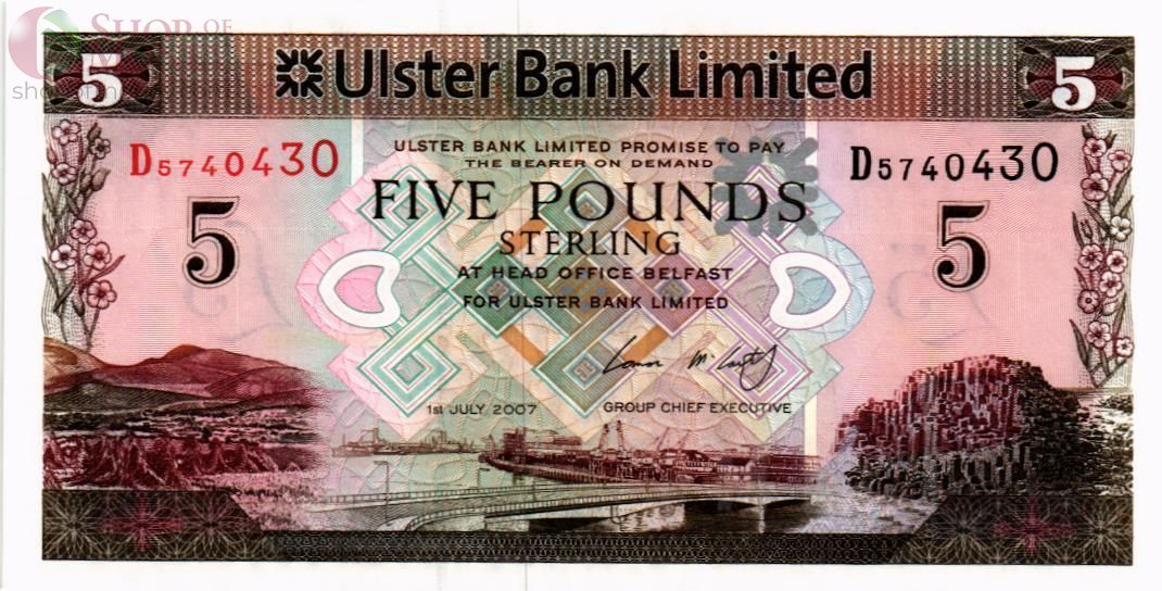 СЕВЕРНАЯ ИРЛАНДИЯ 5 ФУНТОВ (ULSTER BANK) 1