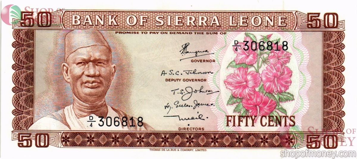СЬЕРРА-ЛЕОНЕ 50 ЦЕНТОВ 1