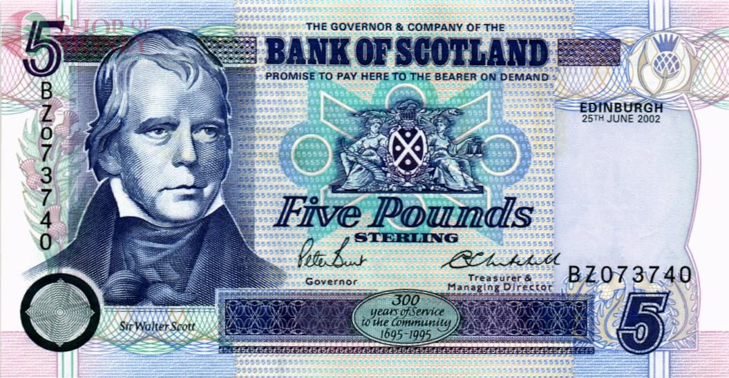 ШОТЛАНДИЯ 5 ФУНТОВ (BANK OF SCOTLAND) 1