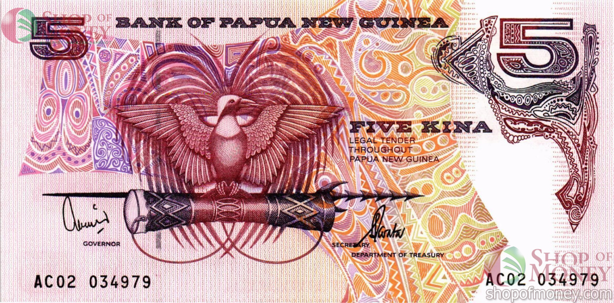 ПАПУА-НОВАЯ ГВИНЕЯ 5 КИНА 1