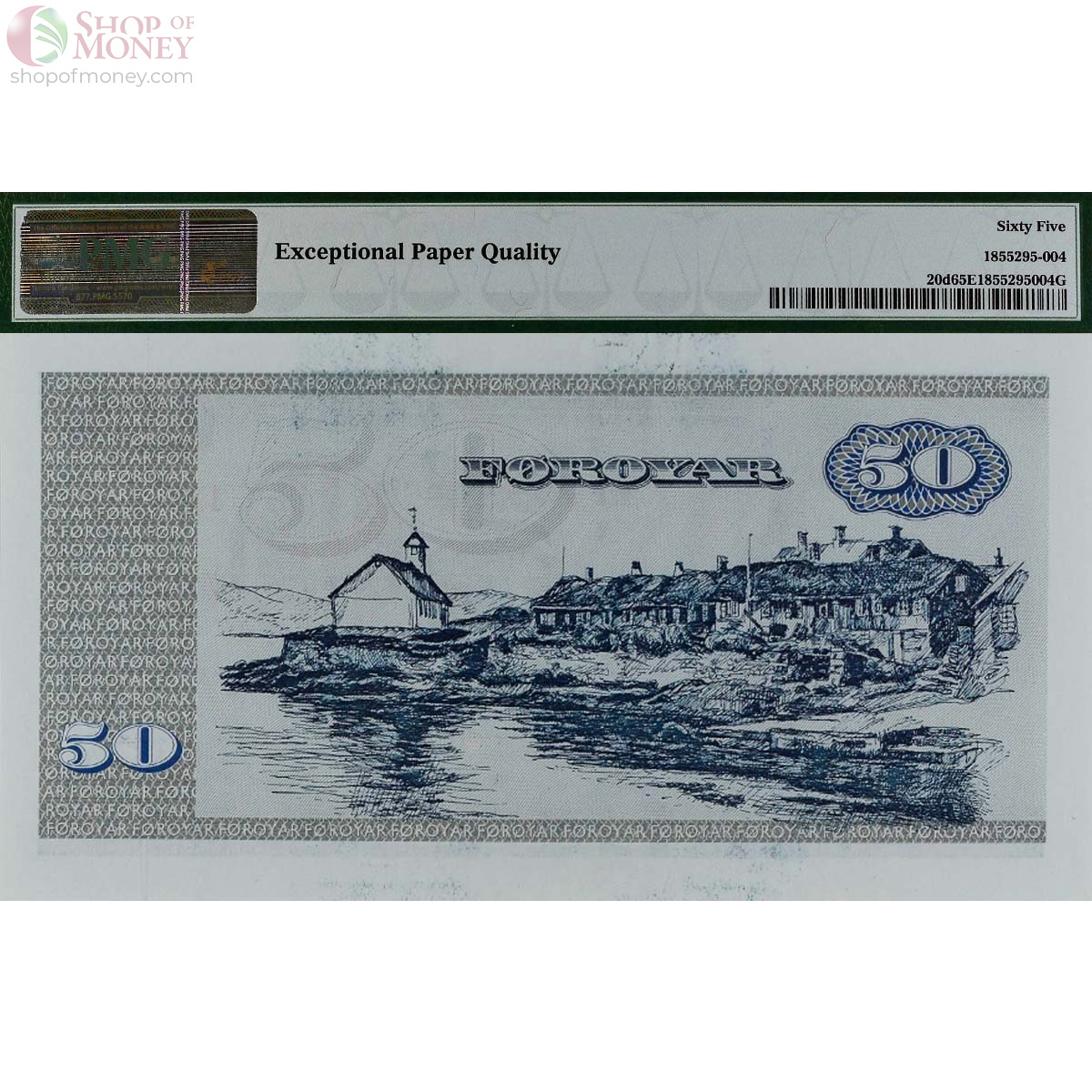 ФАРЕРСКИЕ ОСТРОВА 50 КРОН (PMG - GRADE 65) 2