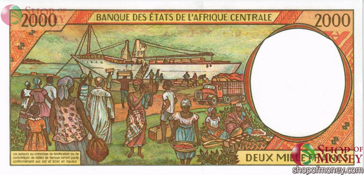 CAS - ЧАД 2000 ФРАНКОВ (P) 2