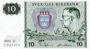 ШВЕЦИЯ 10 КРОН 1