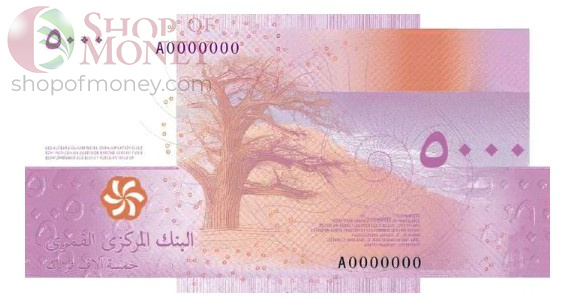 КАМОРСКИЕ ОСТРОВА 5000 ФРАНКОВ 2