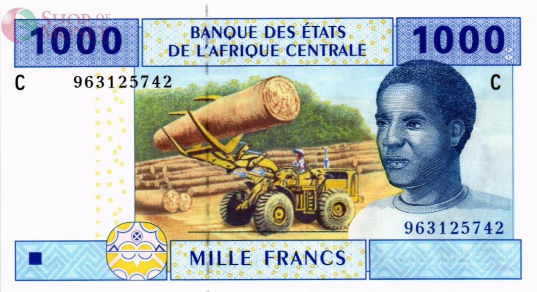 CAS - ЧАД 1000 ФРАНКОВ (C) 1